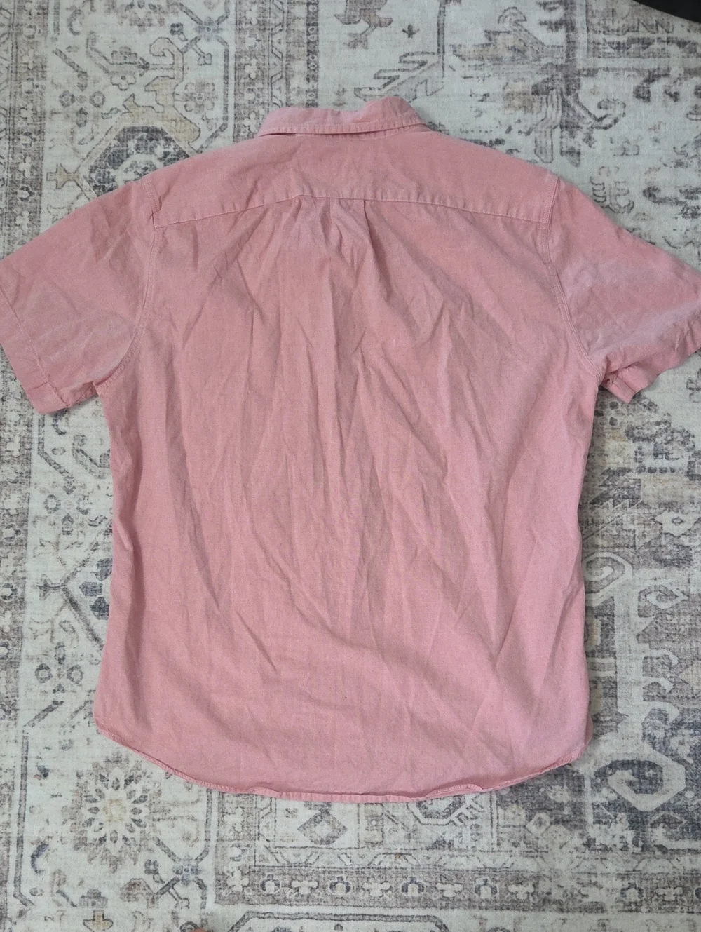 J Crew Men's Pink Oxford Short Sleeve